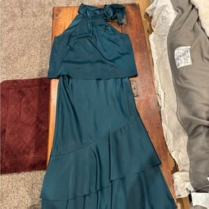 Banana Republic Blue-Green Two Piece XL top & L skirt